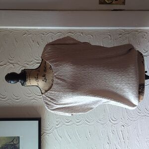 Marc New York tan crimped blouse Small